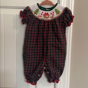 Smocked Christmas Outfit 3-6M
